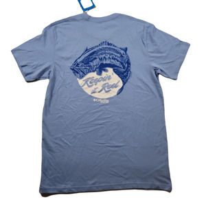 Columbia Performance Fishing Gear Keeping It‎ Reel T-shirt Lt Blue